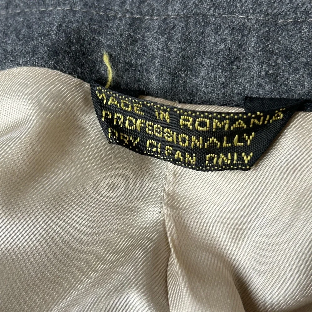 College Hall Wool Blazer Mens 42R Gray‎ Gold Buttons Preppy Ivy